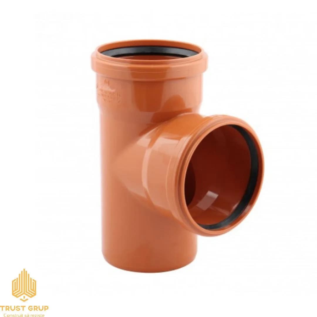 Ramificație diametrul 110×110 mm 87° (oranj) Interplast