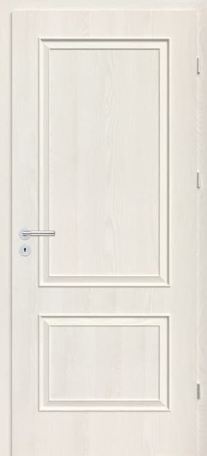 Usa de interior laminata CPL cu pal perforat Arena, frasin alb — imagine 1