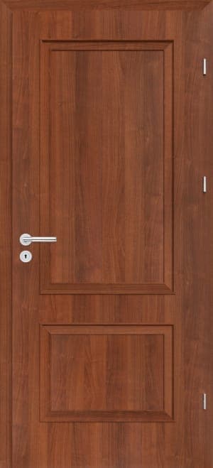 Usa de interior laminata CPL cu pal perforat Arena, nuc — imagine 1
