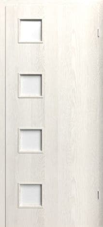 Usa de interior Modena 4, folie decor, frasin alb — imagine 1