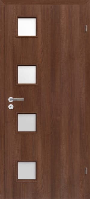 Usa de interior Modena 4, folie decor, nuc — imagine 1