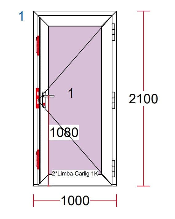 Usa PVC ADF Design 82, 2100×1000 mm — imagine 1