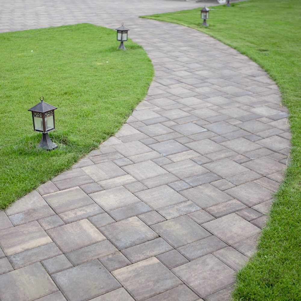 Pavaj Elis Fantasia, patrat si dreptunghi, maro patinat, 6 cm