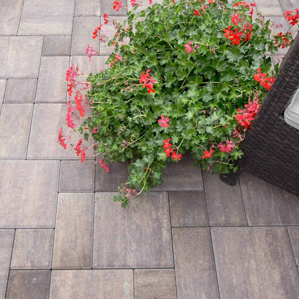 Pavaj Elis Fantasia, patrat si dreptunghi, maro patinat, 6 cm